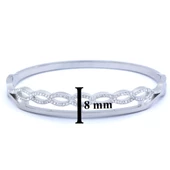 Çelik Kelepçe Bileklik Taşlı Şık BLZ-431 thumbnail 6