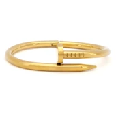 Altın Kaplama  Çivi Model Unisex Spor Kelepçe thumbnail 1