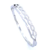 Çelik Kelepçe Bileklik Taşlı Şık BLZ-431 thumbnail 2