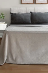 Alla Turca Çift Kişilik Doğal Pamuk Pike Seti Taş thumbnail 1