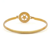 Çelik Kelepçe Bileklik Altın Kaplama Yıldız Detaylı BLZ-492 thumbnail 3