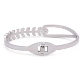 Çelik Kelepçe Bileklik Taşlı Buğday Model BLZ-327 thumbnail 2