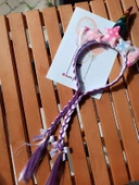 Unicorn Figürlü Örgü Saçlı Taç - 2