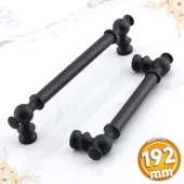 Arya 192 mm Siyah Mobilya Çekmece Metal Kulp Mutfak Dolap Dolabı Kapak Kulpları Kulbu Kulpu 192 mm thumbnail 1
