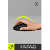 logitech M280 Konforlu Kablosuz Optik Mouse Siyah - 3