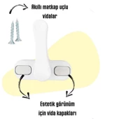 10 Adet METAL Beyaz Pencere Emniyet Kilidi Çocuk Hırsız Kilidi Çekmeli Pvc Kilit - 6