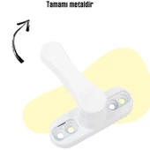10 Adet METAL Beyaz Pencere Emniyet Kilidi Çocuk Hırsız Kilidi Çekmeli Pvc Kilit - 4