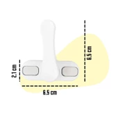 5 Adet METAL Beyaz Pencere Emniyet Kilidi Çocuk Hırsız Kilidi Çekmeli Pvc Kilit - 2