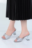 Ayakcenter 24-386 Taşlı Ayışığı 7Cm Topuklu Kadın Terlik - 3