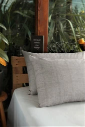 ALLA TURCA RANFORCE 2Lİ YASTIK KILIFI Gri - 1