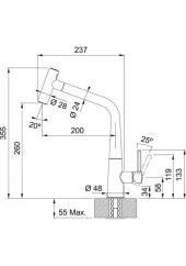 Franke Icon Doccia Mat Siyah Eviye Bataryası - 2