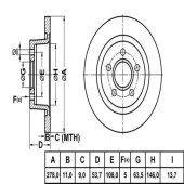 FREN DISK ARKA DUZ 278-5 ( FORD: CONNECT 02 -  ) - 1