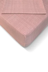 Alla Turca Ranforce 120*200 cm Lastikli Çarşaf Seti Pudra-120x200 - 1