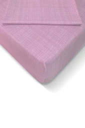 Alla Turca Ranforce 120*200 cm Lastikli Çarşaf Seti Pembe-120x200 - 1