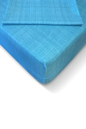 Alla Turca Ranforce 120*200 cm Lastikli Çarşaf Seti Turkuaz-120x200 - 1