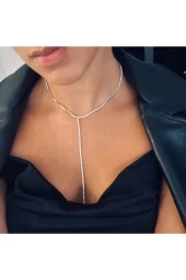 Taşlı Tasma Vücut Kolyesi- Göğüs - Sütyen Zincir Braketi thumbnail 1