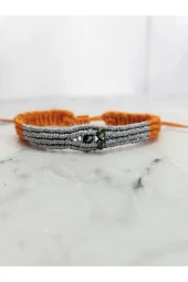 Çift Düğüm Kordon Model Arkadaş Ip Örgü Makrome El Yapımı Dokuma Bileklik thumbnail 2