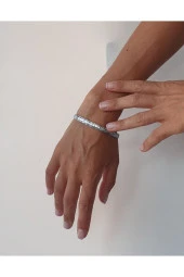 Hasır Kesme Silver Renkli Bileklik - 1