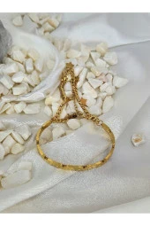 İkili Yıldız Gurmet Zincir Yıldız Figürlü Kelepçe Çelik Bileklik thumbnail 3