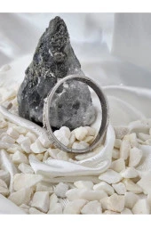 316 L Çelik Zirkon Taşlı Silver Beyaz Renkli Kelepçe Bileklik - 4