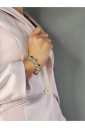 Zirkon Renkli Taşlı Kelepçe Bileklik thumbnail 4