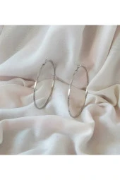 Büyük Halka Çelik Küpe thumbnail 2