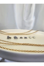 6'lı Çiçek Love Yıldız Model Çelik Küpe Seti thumbnail 3