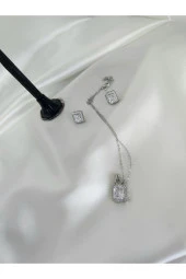 Baget Model Şık Zarif Kolye Bileklik Set thumbnail 3