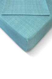 Alla Turca Ranforce 180*200 cm Lastikli Çarşaf Seti Turkuaz-180x200 - 2