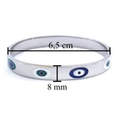 Çelik Kelepçe Bileklik Nazar Boncuklu Model BLZ-521 thumbnail 3