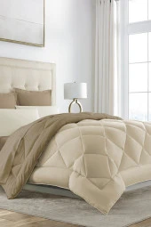 Alla Turca Çift Taraflı Lux Uyku Seti - Tek Kişilik Özel Çantalı KREM-SÜTLÜ KAHVE - 2