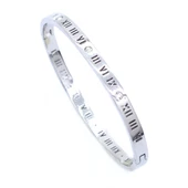 Çelik Kelepçe Bileklik Roma Rakamlı Model BLZ-413 thumbnail 5