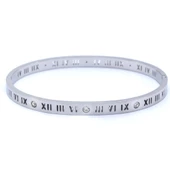 Çelik Kelepçe Bileklik Roma Rakamlı Model BLZ-413 thumbnail 2