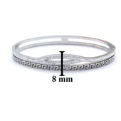 316l Çelik Zirkon Taşlı Şık Spor Kelepçe - 5