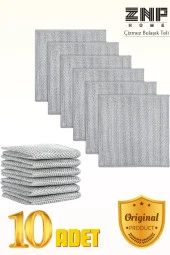 Dish | 10''Lu İnox Çift Katmanlı Çizmez Paslanmaz Yeni Nesil Çok Amaçlı Bulaşık Teli Çelik Ovalama Teli thumbnail 1