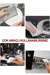 Dish | 10''Lu İnox Çift Katmanlı Çizmez Paslanmaz Yeni Nesil Çok Amaçlı Bulaşık Teli Çelik Ovalama Teli thumbnail 2