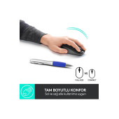 logitech M190 Büyük Boy Usb Alıcılı 1.000 Dpı Kablosuz Mouse - Gri - 4