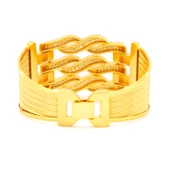 Kaburga Bilezik 22 Ayar Altın Kaplama Kelepçe KB-113 thumbnail 3