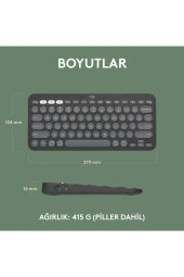 Logitech Pebble Keys 2 K380s 920-011859 Siyah Kablosuz Klavye - 3