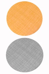 Çift Kişilik Ranforce Çift Taraflı Nevresim Takımı -Düz Battal Çarşaflı Sarı-Gri - 2