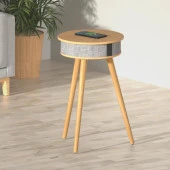 Doppler Barista Ayaklı Sehpa Bluetooth Hoparlör Açık Kahve Ahşap Kablosuz Tel Şarj Özellikli Magsafe - 1