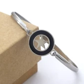 Çelik Kelepçe Bileklik Yıldız Detaylı BLZ-490 thumbnail 5