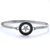 Çelik Kelepçe Bileklik Yıldız Detaylı BLZ-490 thumbnail 2