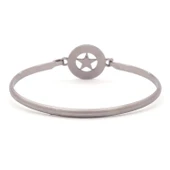 Çelik Kelepçe Bileklik Yıldız Detaylı BLZ-490 thumbnail 3