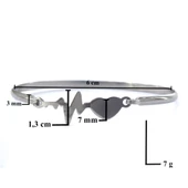 Çelik Kelepçe Bileklik Kalp Atışı Detaylı BLZ-491 thumbnail 4