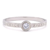 Çelik Kelepçe Bileklik Zirkon Taşlı BLZ-415 thumbnail 1