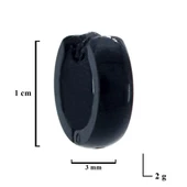 Çelik Halka Küpe Siyah 3mm Halka Küpe UNK-711 - 3