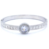 Çelik Kelepçe Bileklik Zirkon Taşlı BLZ-415 thumbnail 2