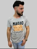 Erkek Magic Sıfır Yaka Gri Tişört - 6