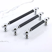 Arya 320 mm Krom Siyah Metal Mobilya Mutfak Çekmece Kapak Kulbu Dolap Dolabı Kulpları Kulpu 32 cm thumbnail 4